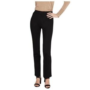 Betabrand Classic Dress Yoga Pants‎ Women Large Black Straight Leg Stretch Ponte